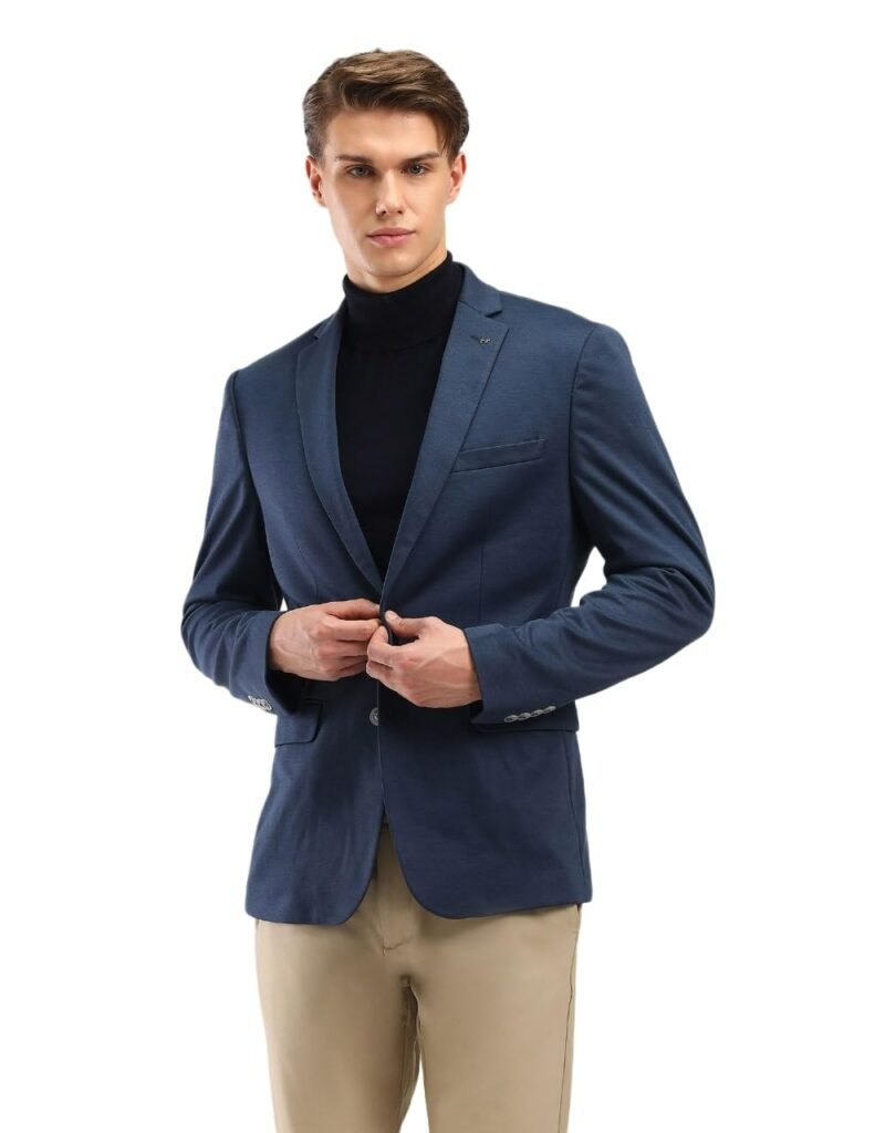 Arrow Textured Slim Fit Blazer for Men – Button Closure Formal & Casual Wear Mens Blazer