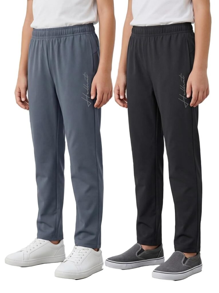 HELLCAT Boys Track Pant Casual Wear | Regular Fit Solid Jogger Style | Cotton Blend Fabric | Comfortable, Play & Sports | Pack of 2