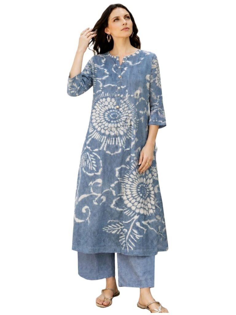 ANNI Designer Kurta Set for Women Erode Rayon Printed | Kurti Set for Woman | Kurta Palazzo 2 Piece Outfit | Band Collar 3/4 Sleeve A-Line Fit Ethnic Dress Stylish Kurta Sets for Women Clothing ANNI Designer Kurta Set for Women Erode Rayon Printed | Kurti Set for Woman | Kurta Palazzo 2 Piece Outfit | Band Collar 3/4 Sleeve A-Line Fit Ethnic Dress Stylish Kurta Sets for Women Clothing