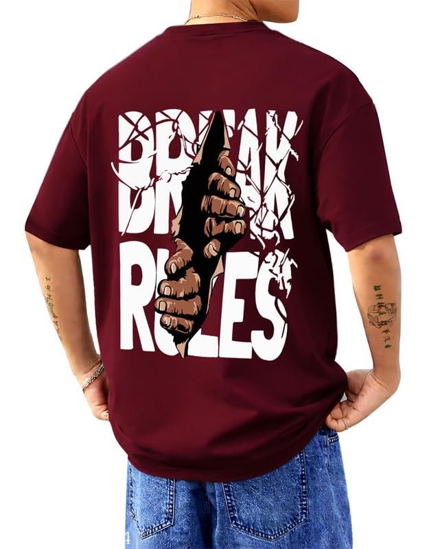 AUSK Baggy Hip-Hop T-Shirt for Men – Graphic Printed T Shirts || Oversized Men Tshirt || T-Shirts