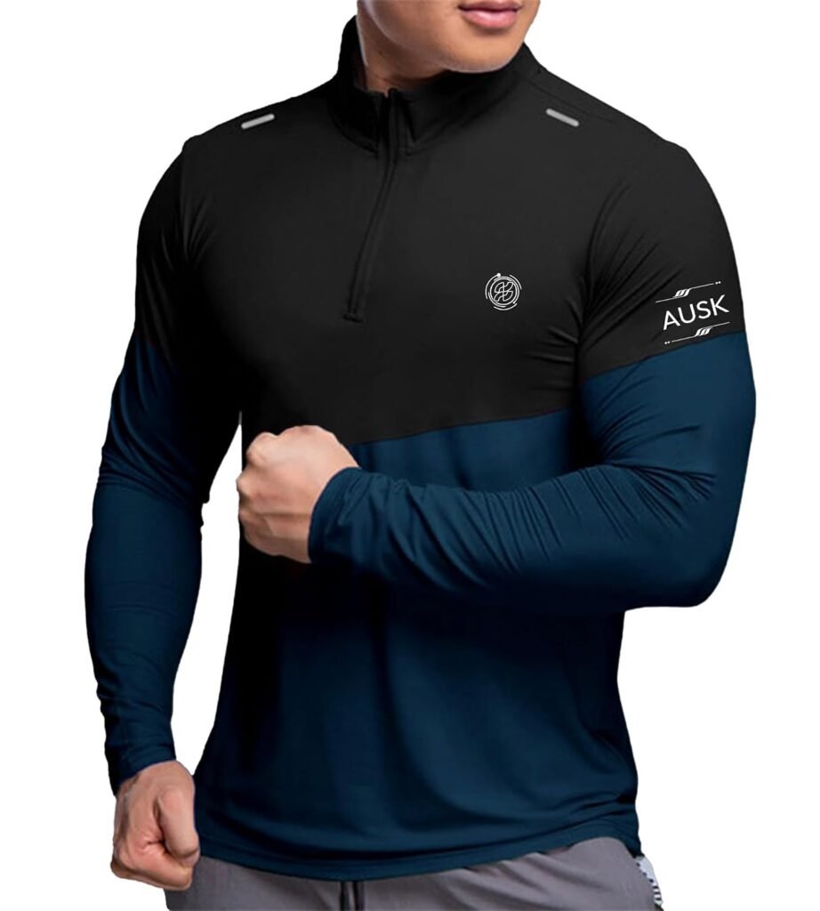 AUSK Men Tshirt || Mens Polyester Regular Fit Sports T-Shirts (Color-)