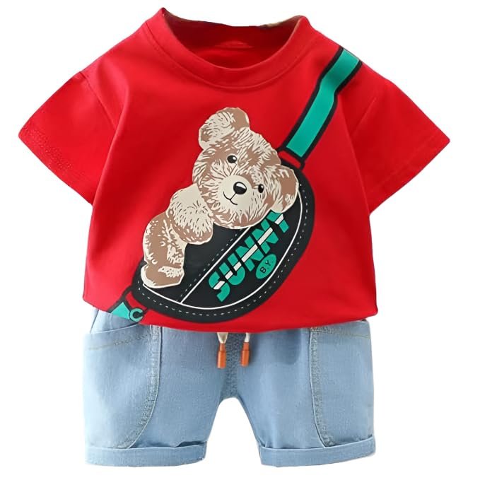 Googo Gaaga Boys Clothing Set | Boys T-Shirt and Denim Pant Set
