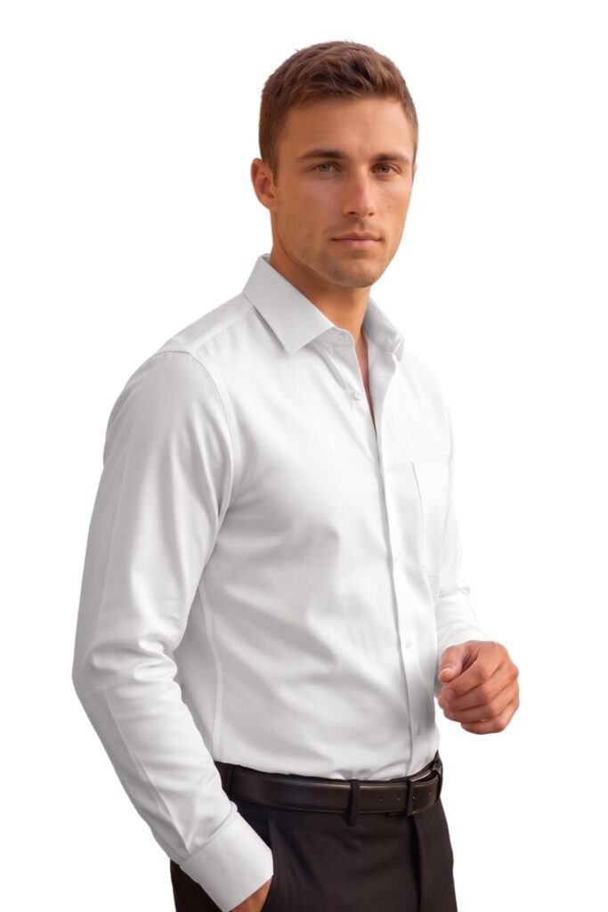 Louis Philippe Men’s Slim Fit Easy to Iron Everyday wear Premium Cotton Full Sleeve Solid Formal Shirt