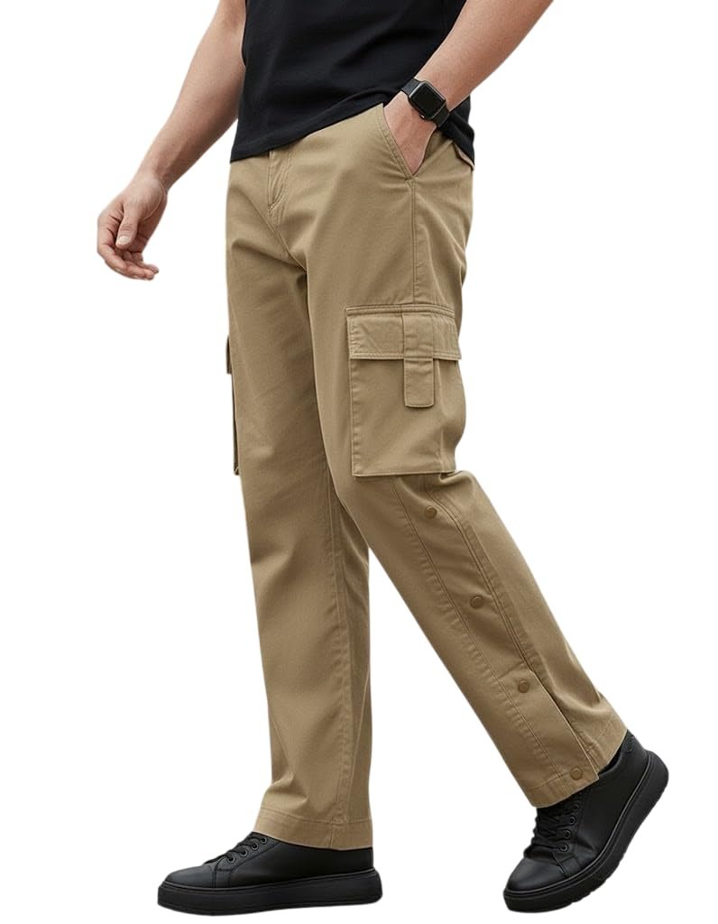 Men’s Cotton Cargo Pants | Stylish Elastic Drawstring Waist | Multi Pocket Tactical Pants | Casual Streetwear Utility Comfortable Regular Fit Outdoor Cargos Men’s Cotton Cargo Pants | Stylish Elastic Drawstring Waist | Multi Pocket Tactical Pants | Casual Streetwear Utility Comfortable Regular Fit Outdoor Cargos