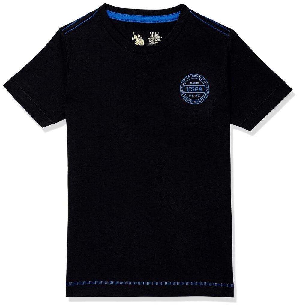 U.S. Polo ASSN. Men’s IKEA Boys Ribbed Neck Cotton Lounge T-Shirt – Pack of 1