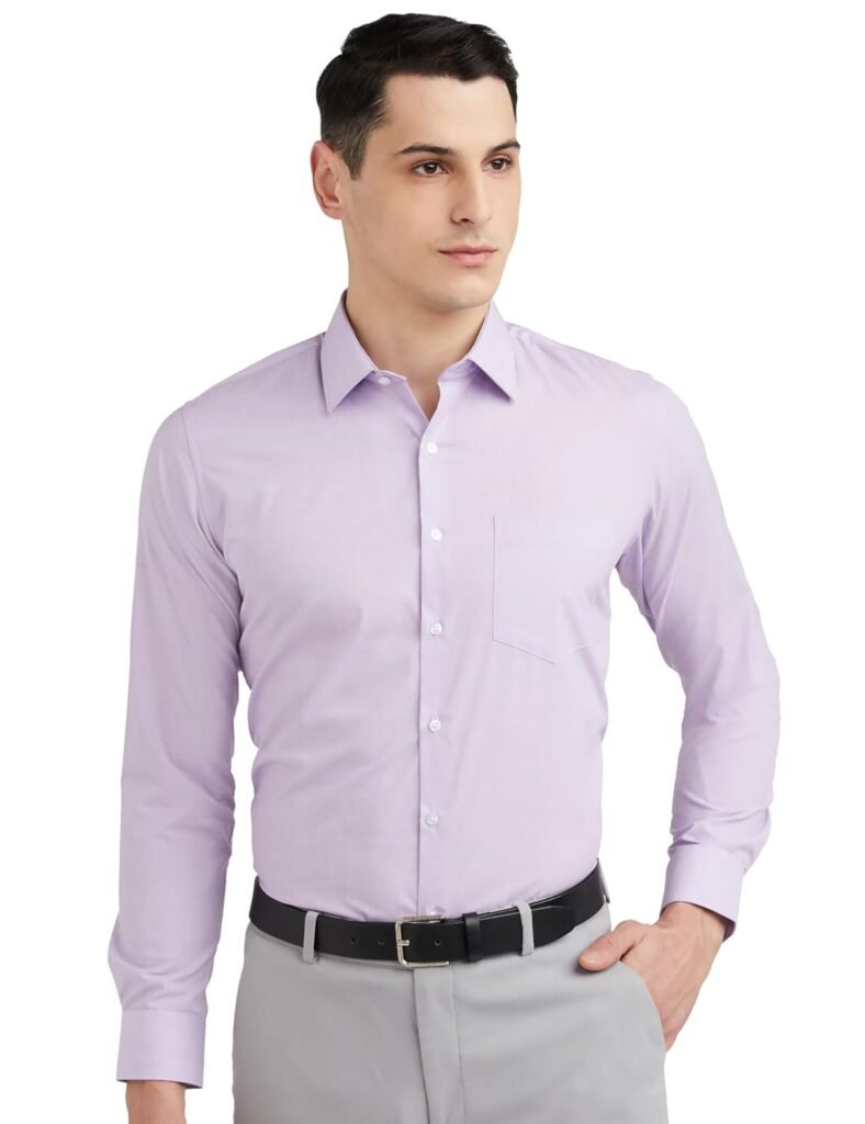 Van Heusen Solid Formal Shirt for Men| Premium Cotton| Full Sleeves| Slim Fit |Breathable Fabric